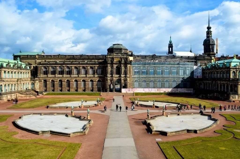 Zwinger palace courtyard in Dresden.