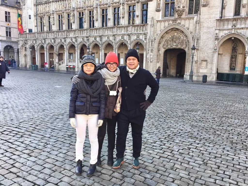 Brenda has traveled far and wide with her family, here in Belgium.
