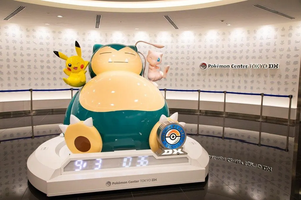 Snorlax statue as you get off the elevator.
