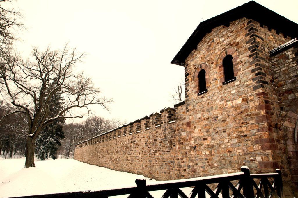 Walls of Saalburg fortress.