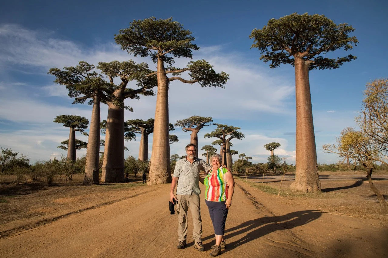Jim and Corinne travelign in Madagascar.