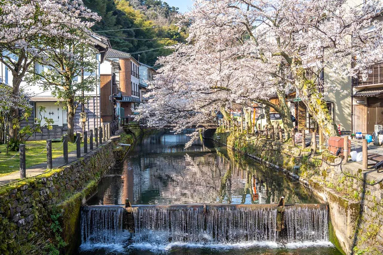 Places to visit in Japan in spring include Kinosaki Onsen.