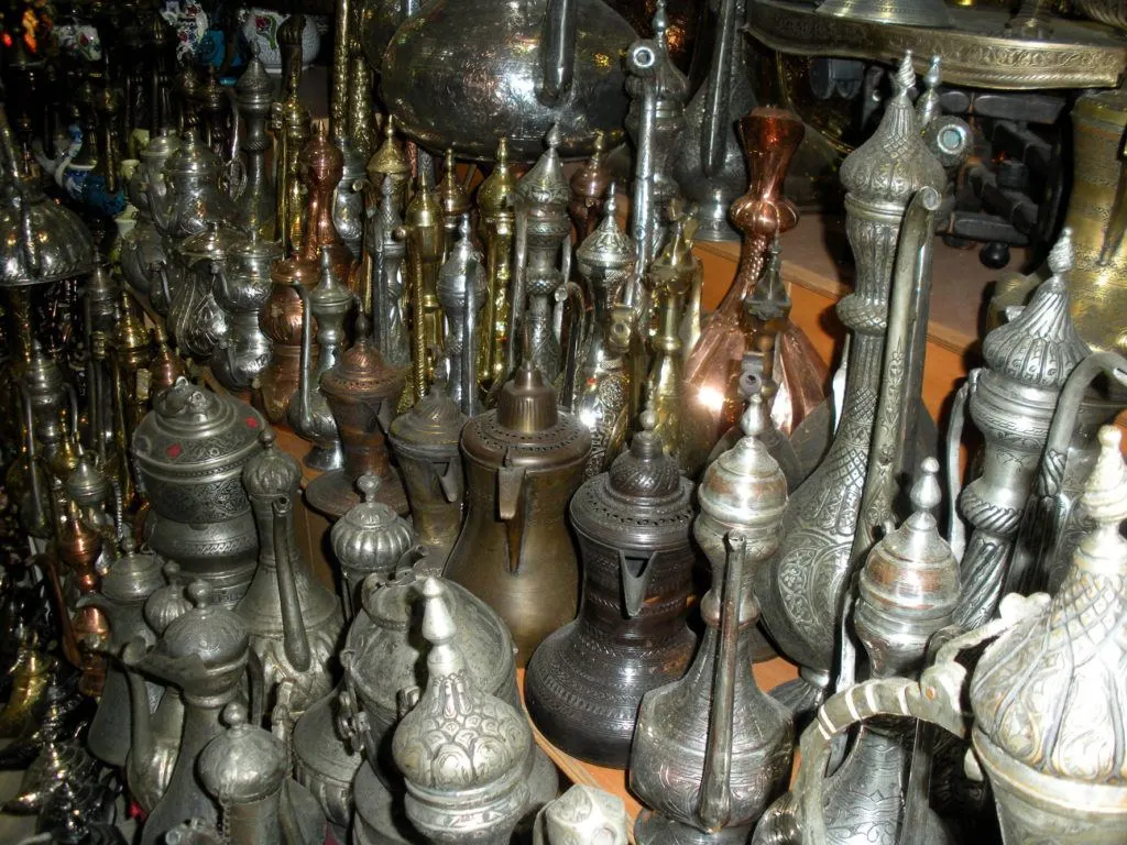 Tourist come to Turkey to buy copper products like these amazing water vessels.