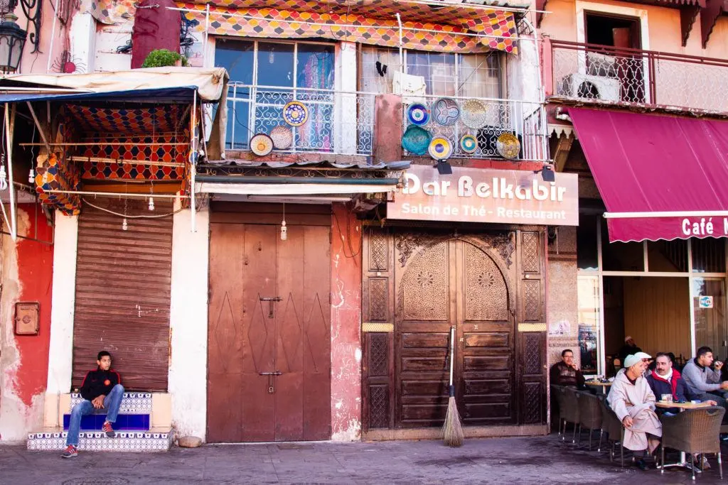 Entrance to Dar Belkabir, a popular Marrakech restaurant.