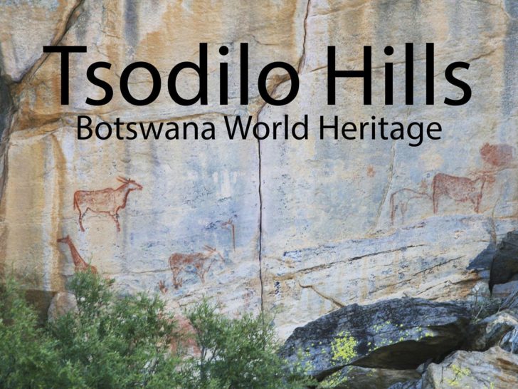 Rock paintings at Tsodilo Hills, Botswana.