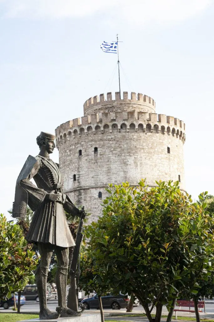 Alexander the Great stand watch with the White Tower - one of the best things to do in Thessaloniki.