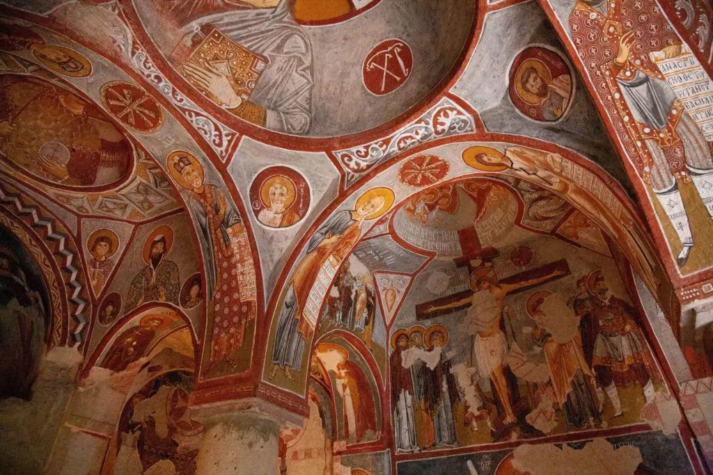 Fresco in Elmali Kilise, the Apple Church, in Goreme National Park, Cappadocia.