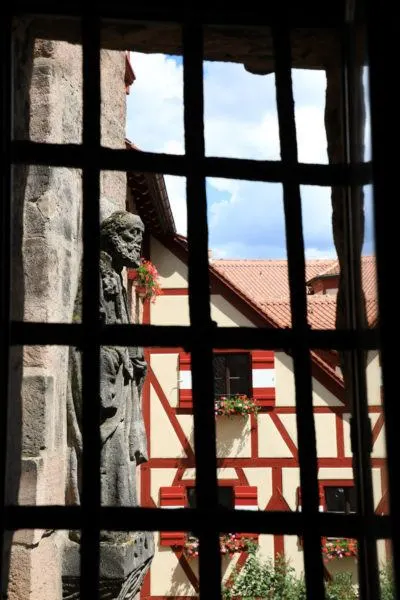 View through Nuremberg Castle window.
