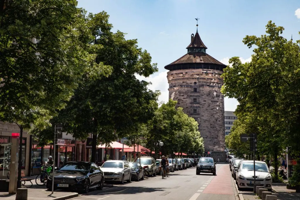 Frauentor, the women’s tower, is part of Nuremberg’s fortifications.
