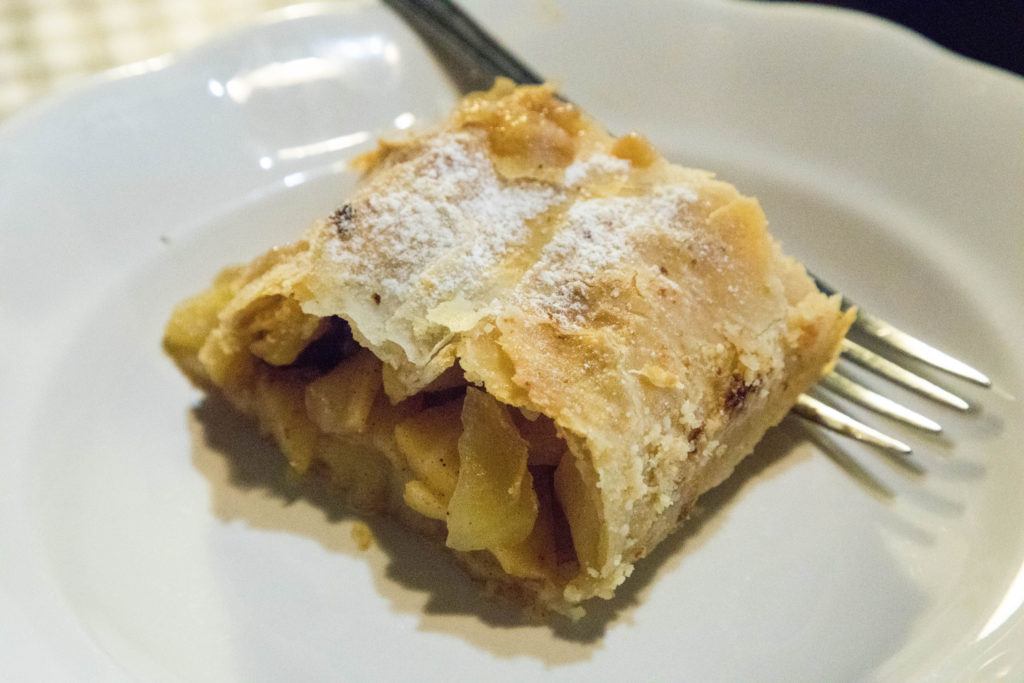 Apfel strudel from a cooking lesson.