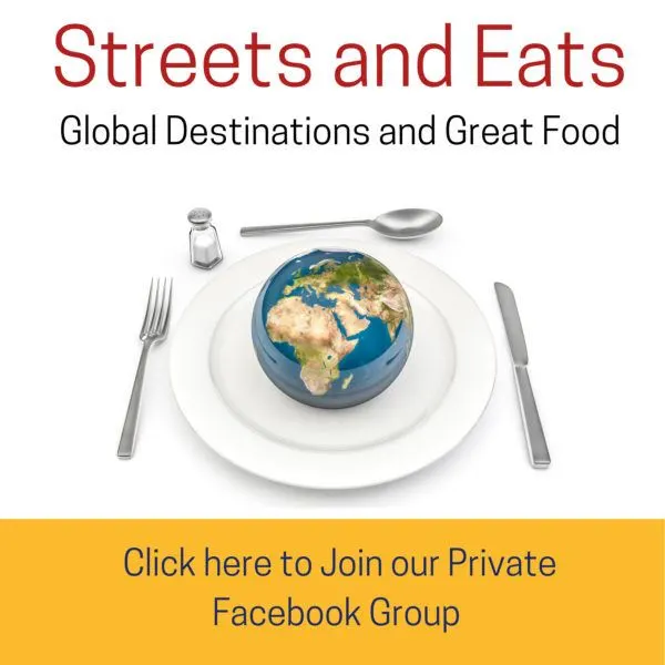 Streets and Eats, a fantastic Facebook group and online community. Please join.