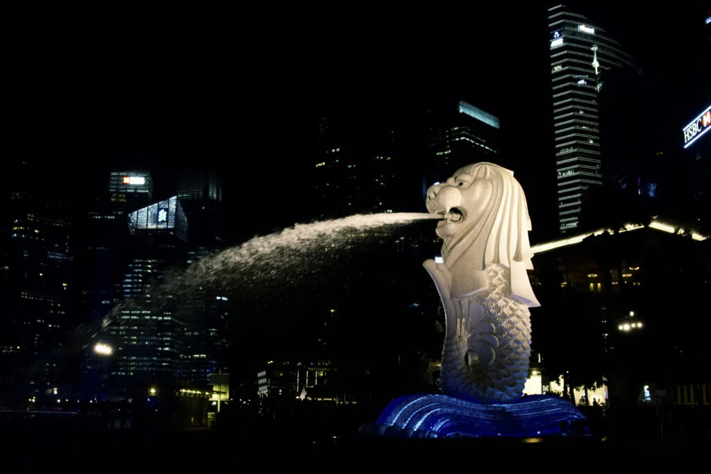 The Merlion is Singapore's mascot.
