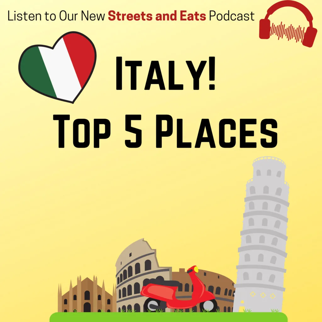 Top 5 places to visit in Italy.