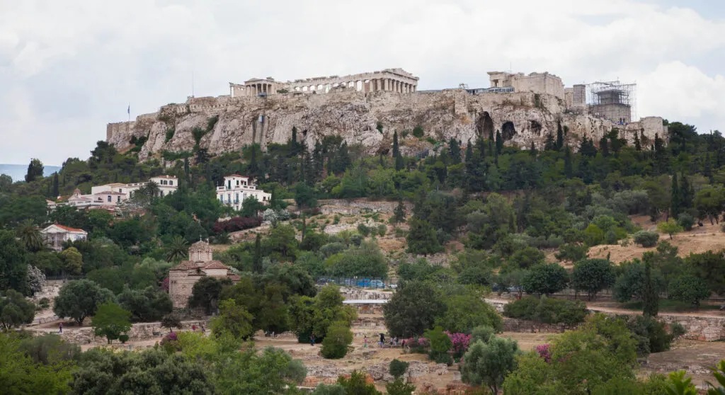 A view of the Acropolis in Athens.