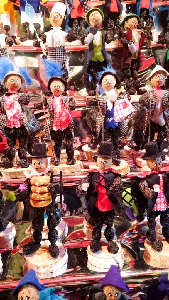 Prune figurines are a Nuremberg Christmas market specialty and people come from all over the country to buy them.
