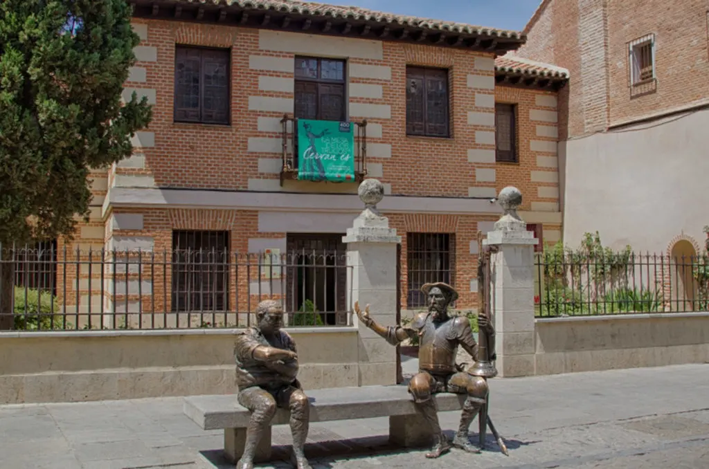 Statue of Don Quixote. The writer Cervantes is from the city of Alacala de Heneres.