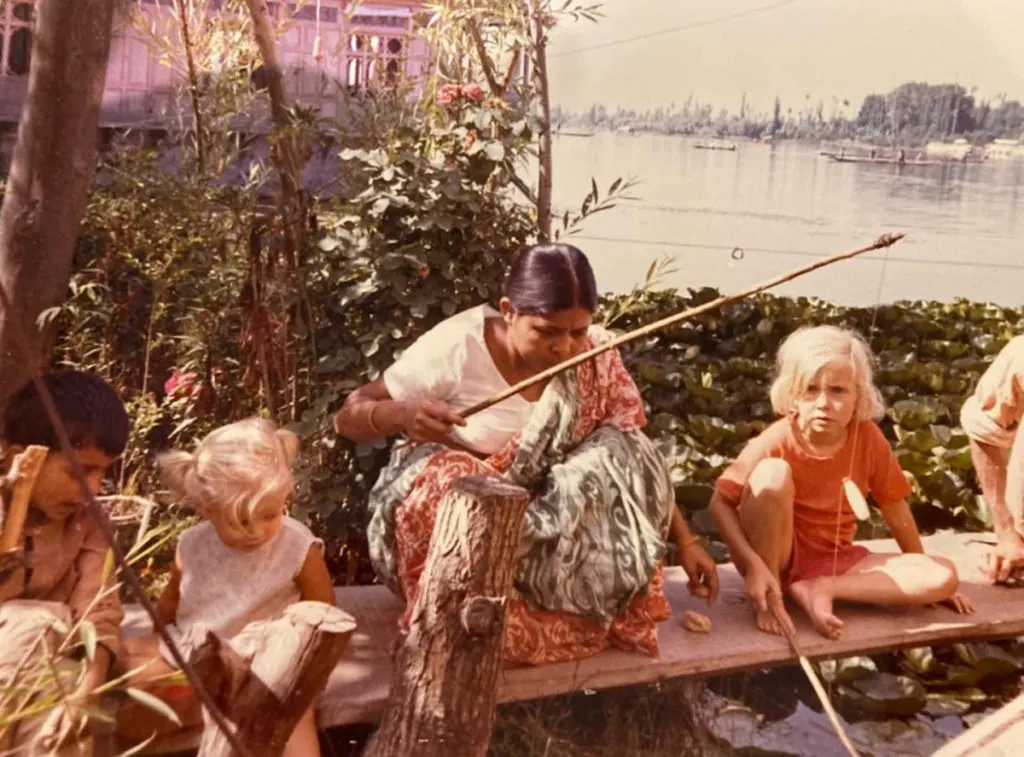 Dal Lake Kashmir when Phoebe was about six years old.