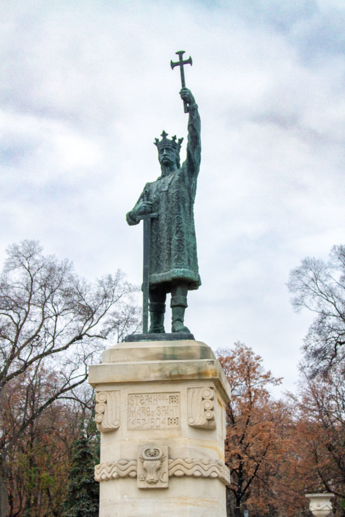 Statue of Stephan cel Mare of Moldova.