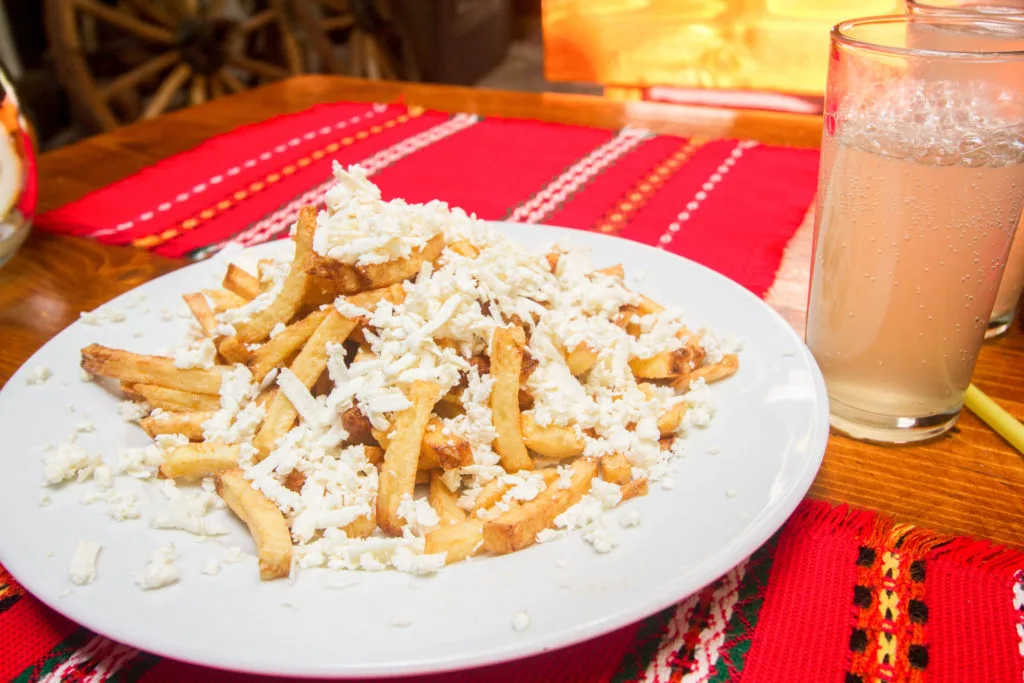 One of the best snacks in Bulgaria is French fries covered with cheese, and you could get it all over the country.