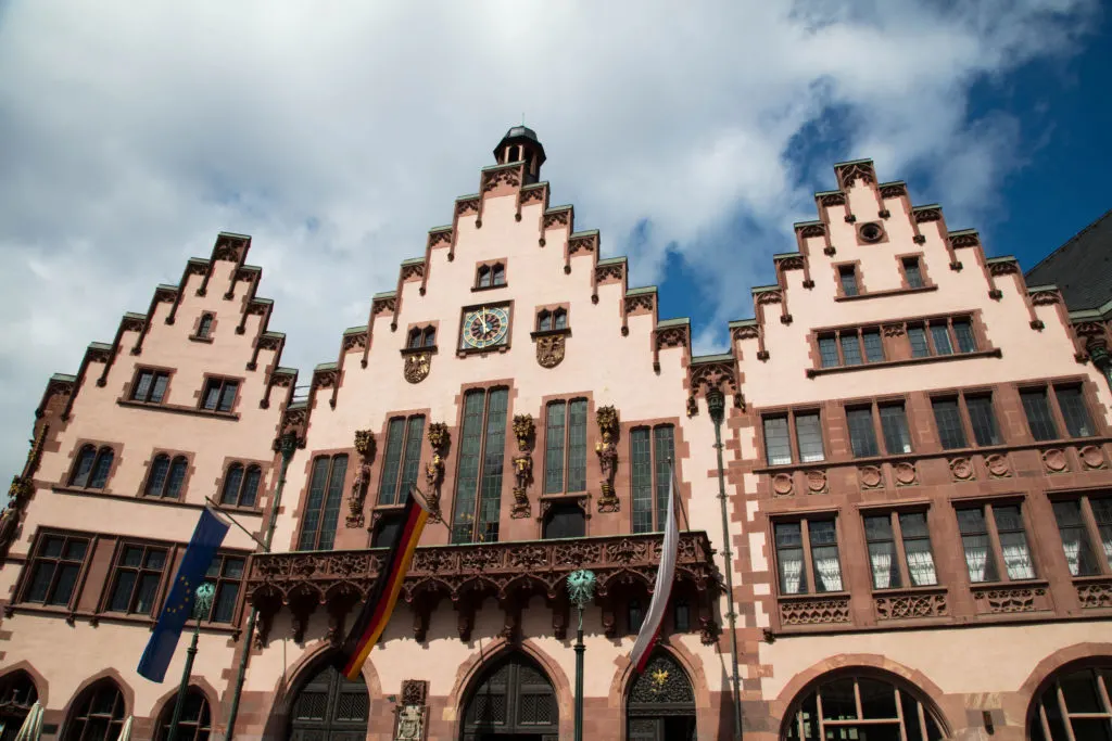 Gabled roofs are an architectural beauty in Frankfurt.