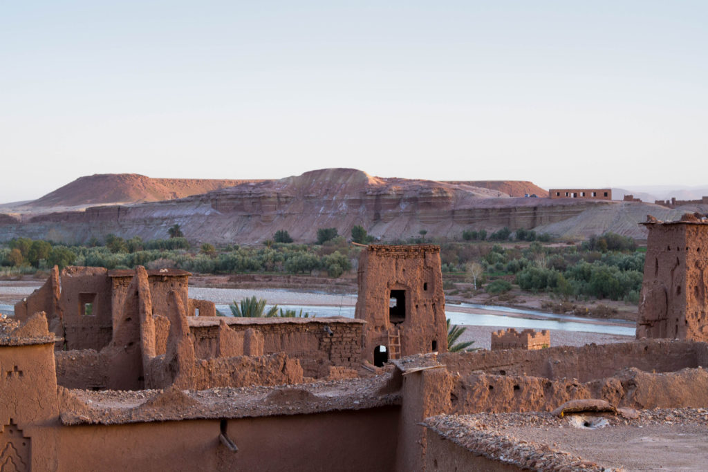 A closer look at some of the buildings in the Ksar Ait Benhaddou.