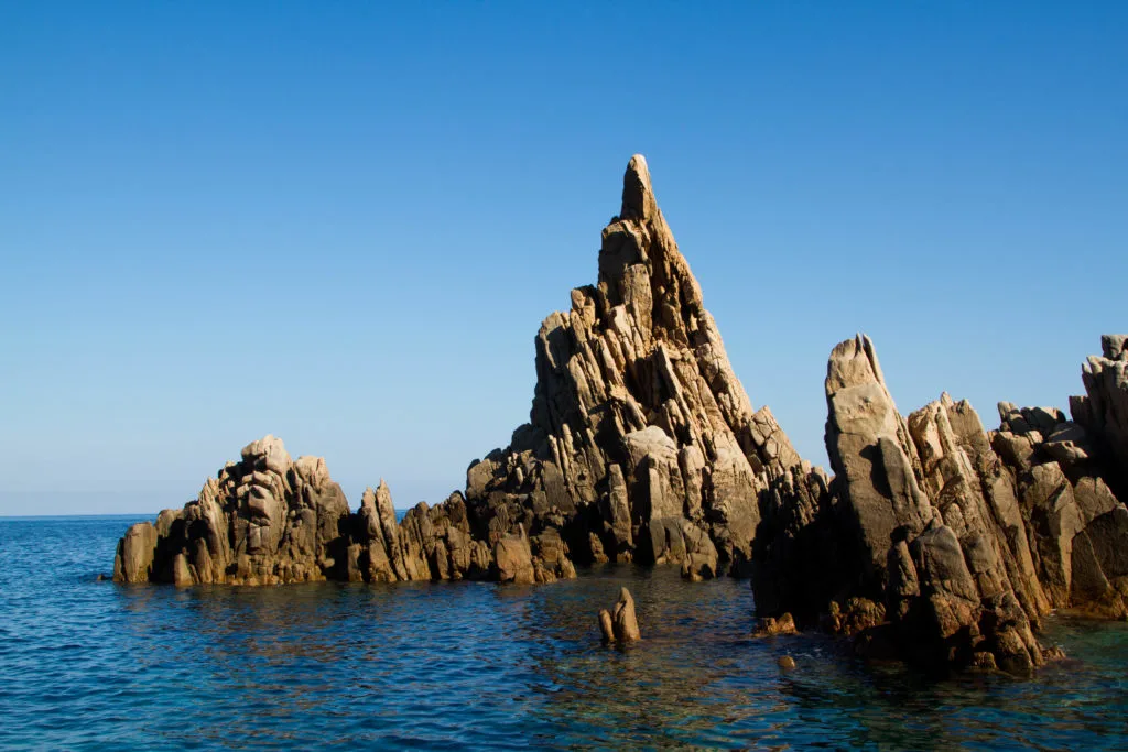 Beautiful rock formations in the Scandola Nature Reserve.