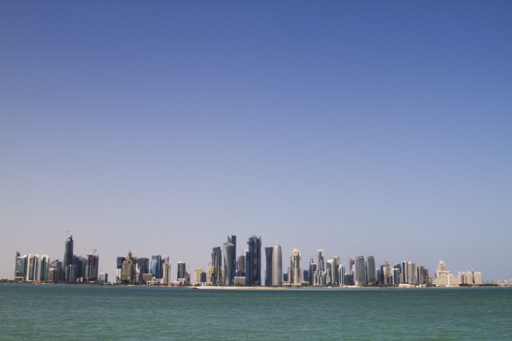 Walking along the Corniche is a popular thing to do in Doha.