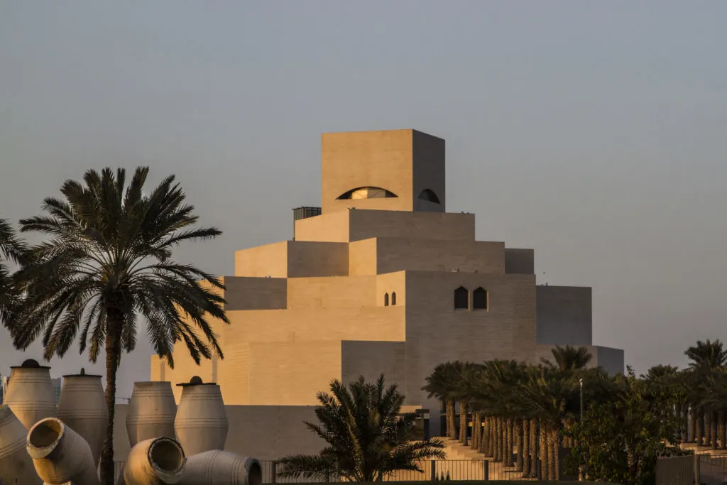 The stunning architecture of the Museum of Islamic Arts. This museum is one of the best things to do in Qatar.