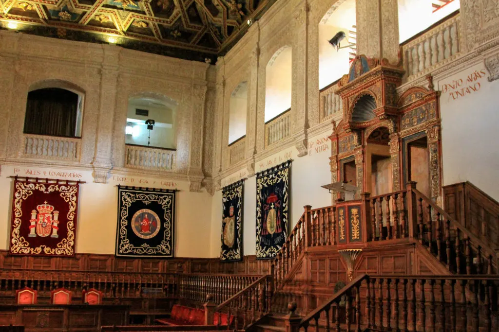 The audience chamber of the university, Alcala de Henares.