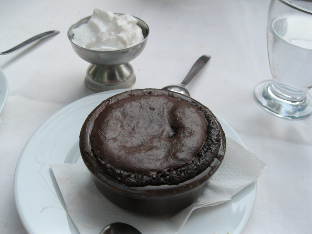 Chocolate souffle is a very popular dessert in Turkey.