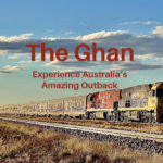 The Ghan Train at a stop in Australia’s Red Centre.