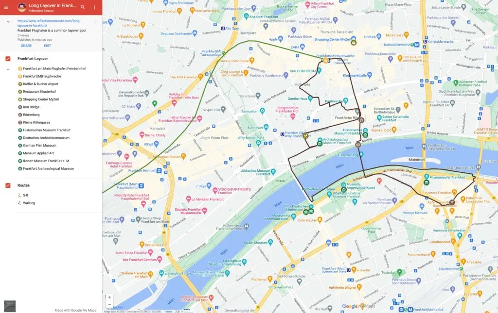 Frankfurt tourist map.
