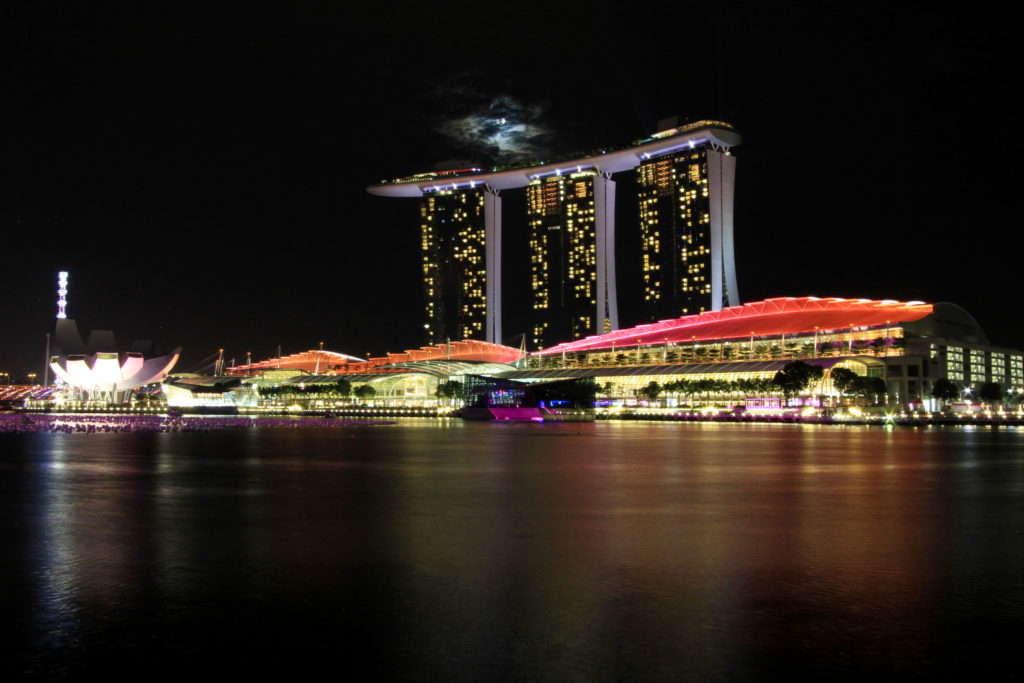 Singapore has many reasons to love being there at night, like this Marina Bay Sands Lightshow.