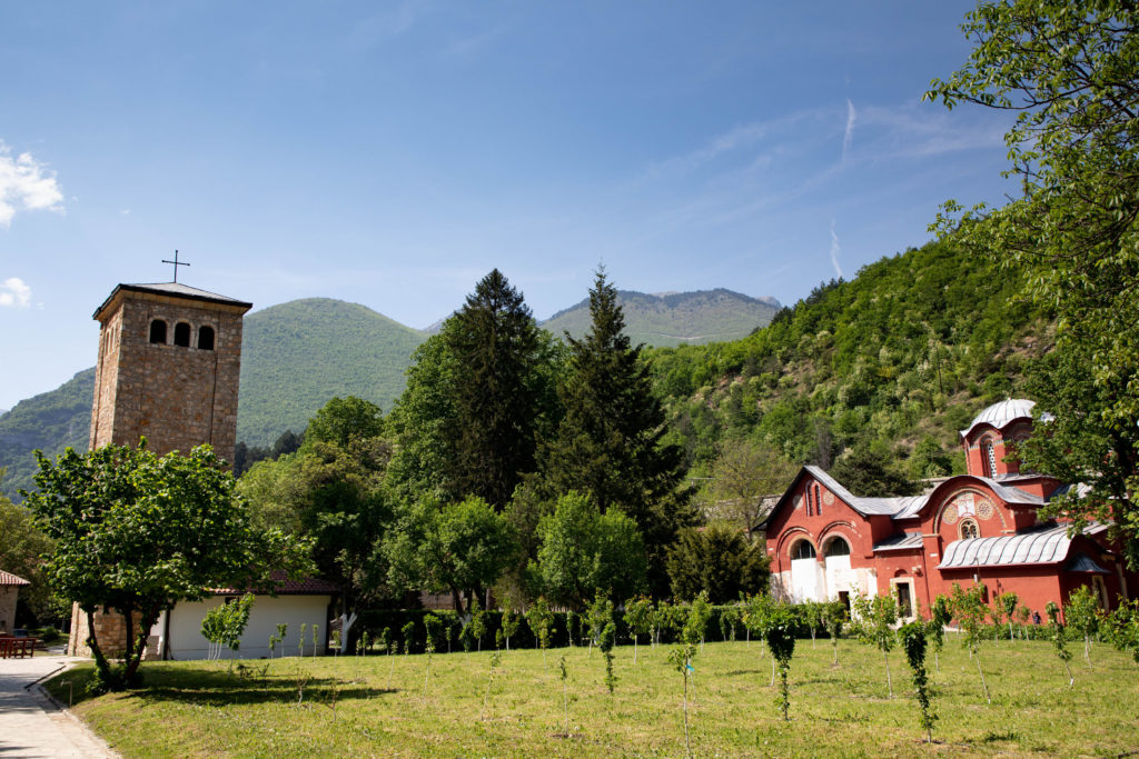 The grounds of Pec Monastery in Peja, Kosovo.