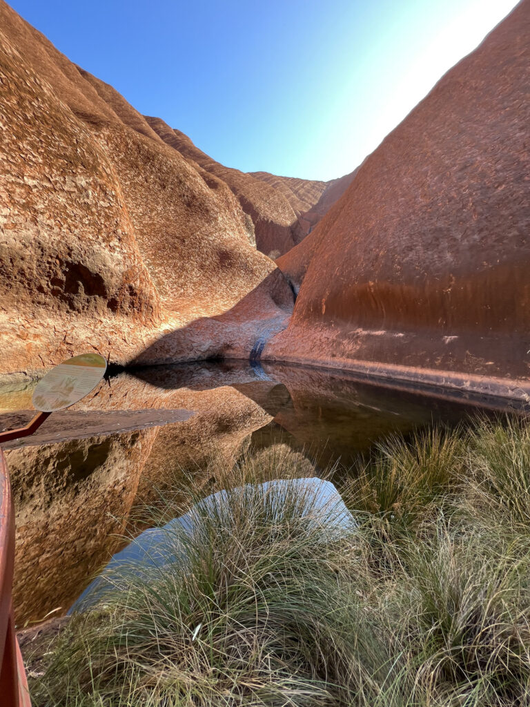 Mutitjulu Waterhole at the base of Uluru in Australia’s Uluru-Kata Tjuta National Park.