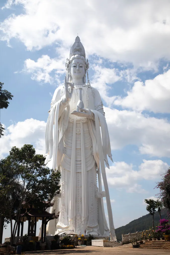 The tallest female Buddha in Dalat, Vietnam.