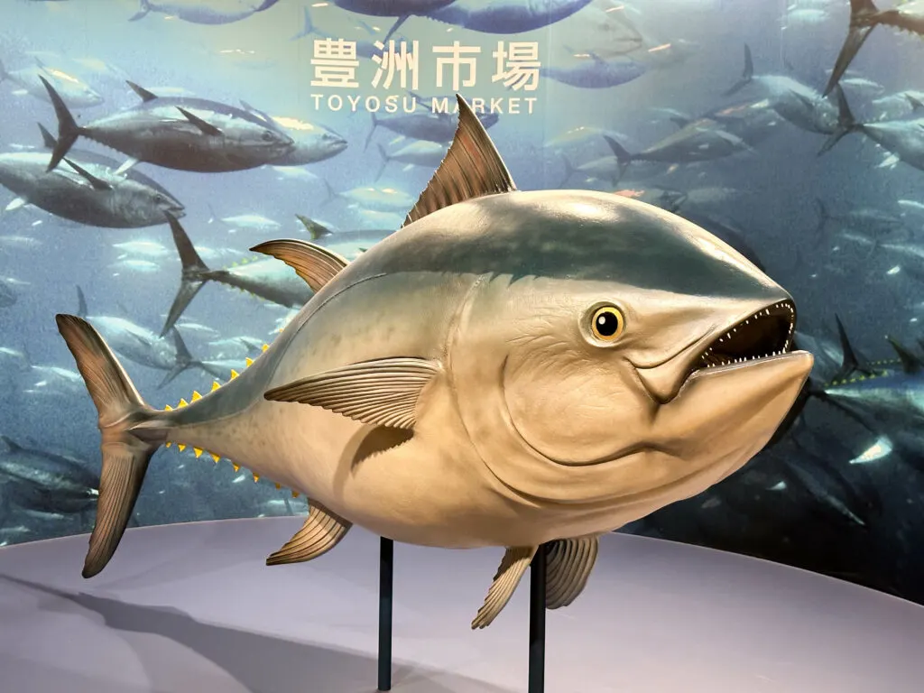 A model of the largest bluefin tuna sold in Tokyo.