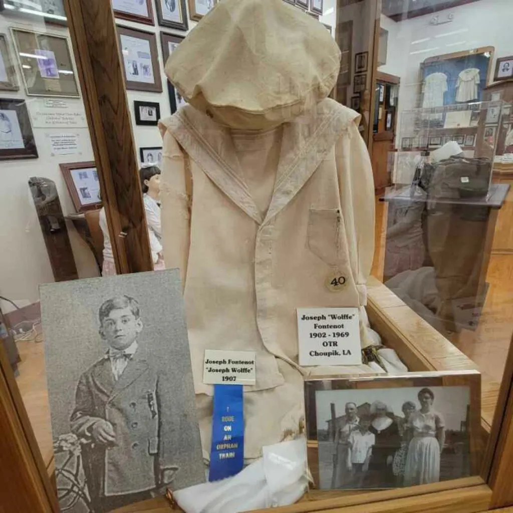 The story of Joseph Fontenot in the Orphan Train Museum.
