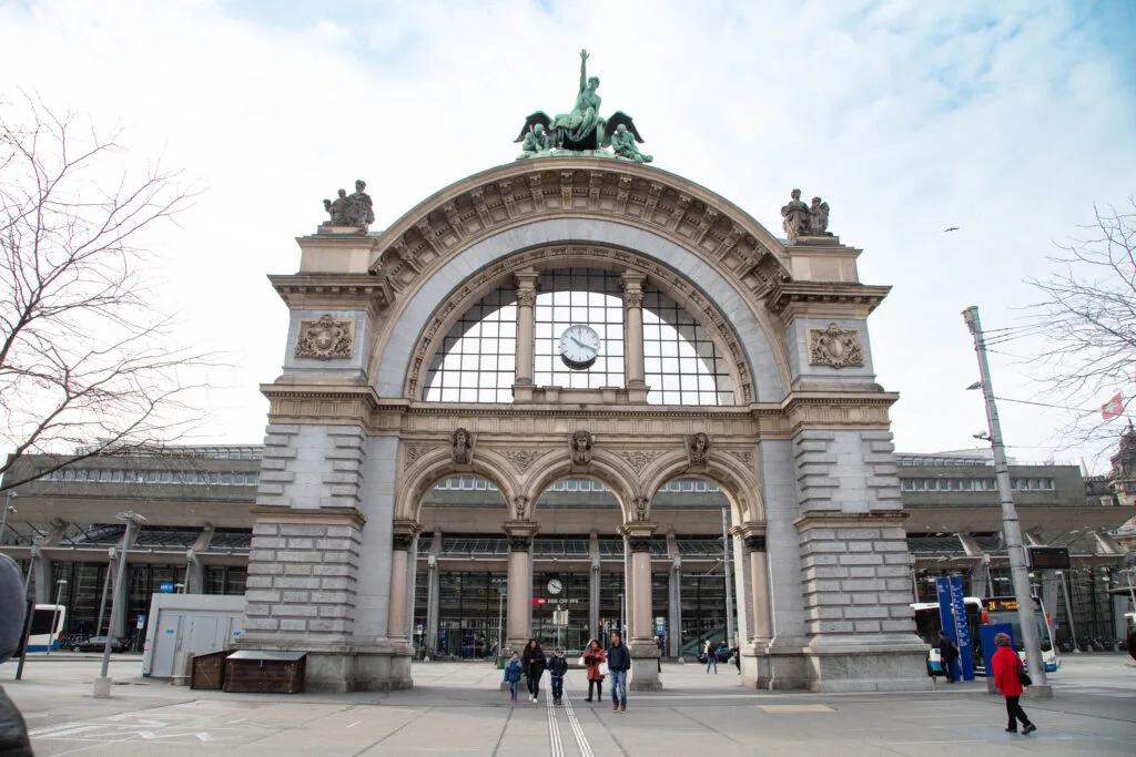 Lucerne train station, the first stop on a Lucerne itinerary.