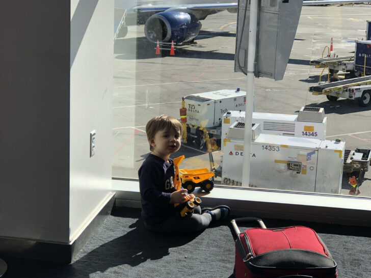 Playing at the airport, instead of just sitting, will help get them ready to board.