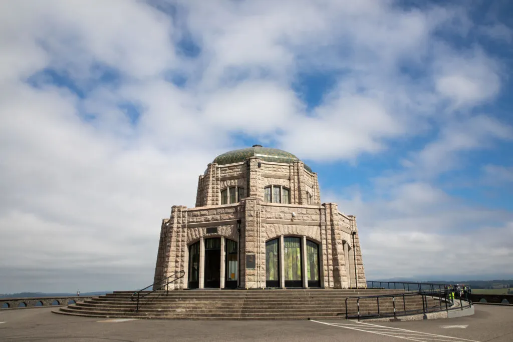 The Columbia Gorge Vista House is minutes off of the I-5, so don't miss it.