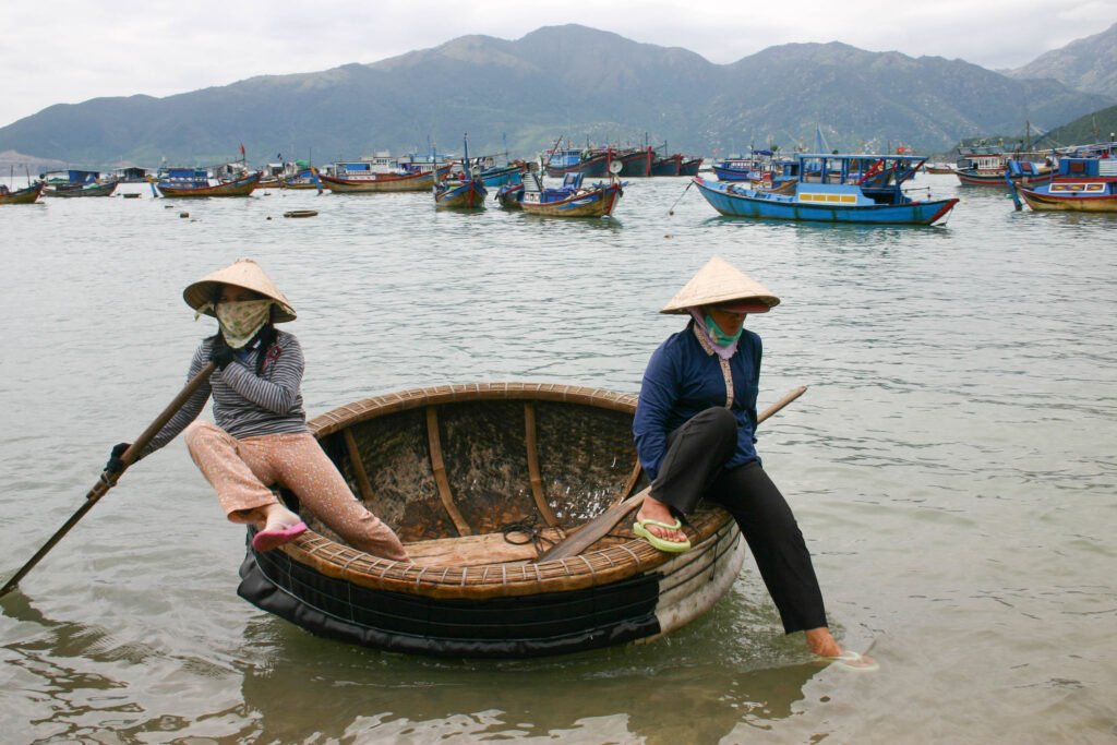 Nha Trang is a great spot to ride in these round bamboo boats, a top sight to see in Vietnam.