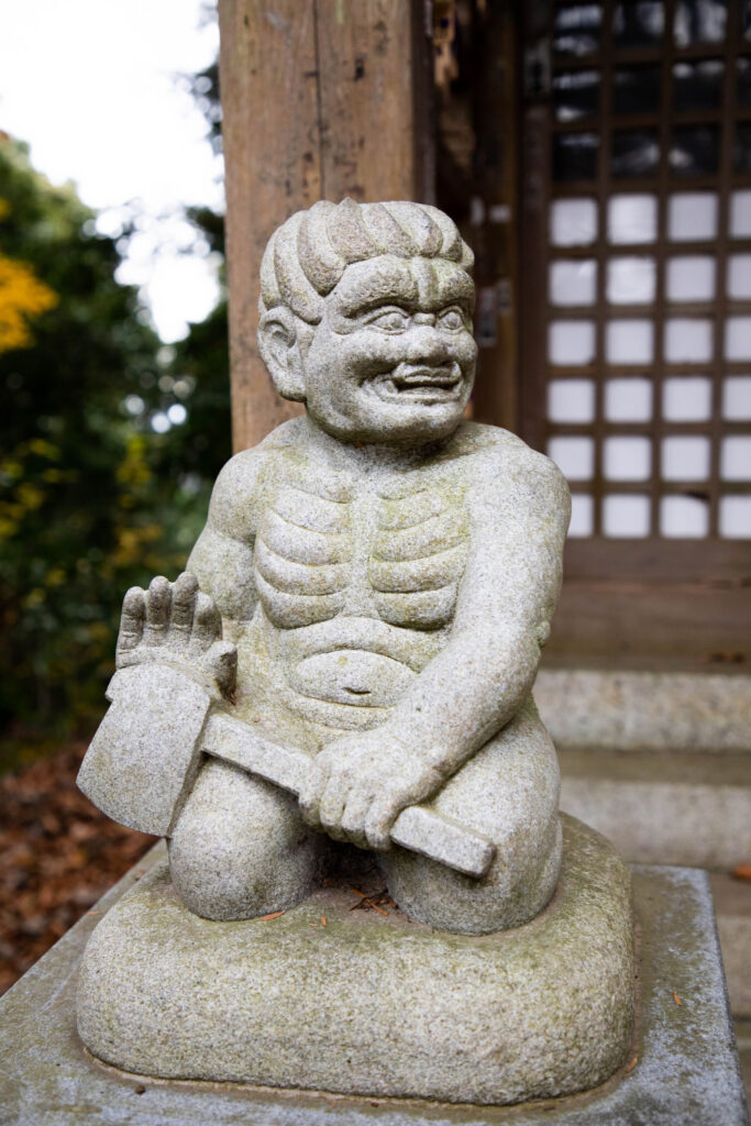 Temple statue Mt. Takao.