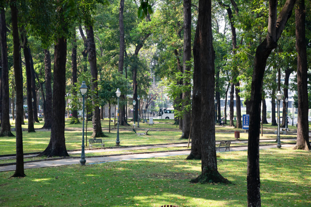 There are quite a few green spaces in Ho Chi Minh City, like Tao Dan Cultural Park.