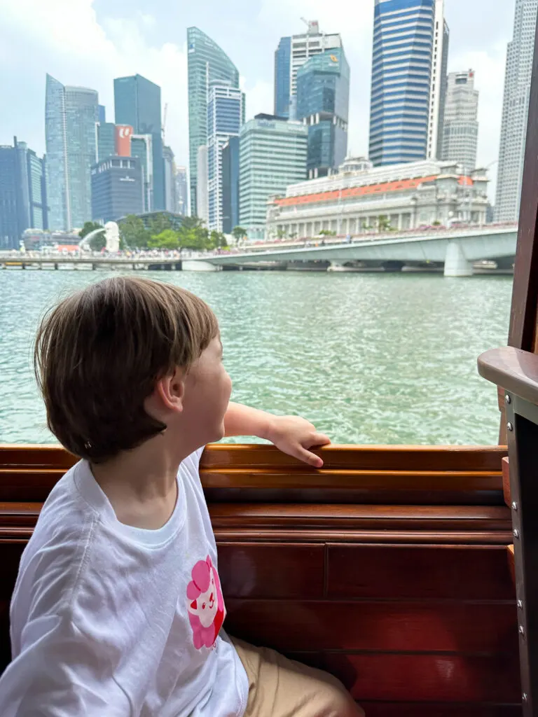 Bum boat river cruise is a great thing to do with children in Singapore.