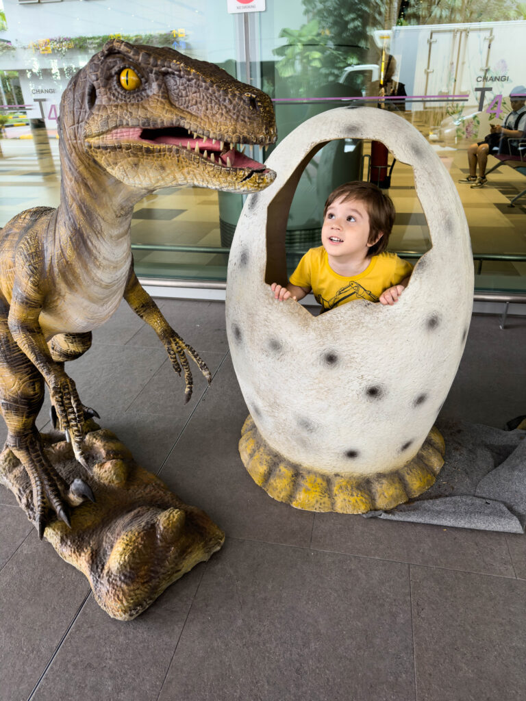 Changi Airport has a lot of dinosaurs for little one to enjoy.