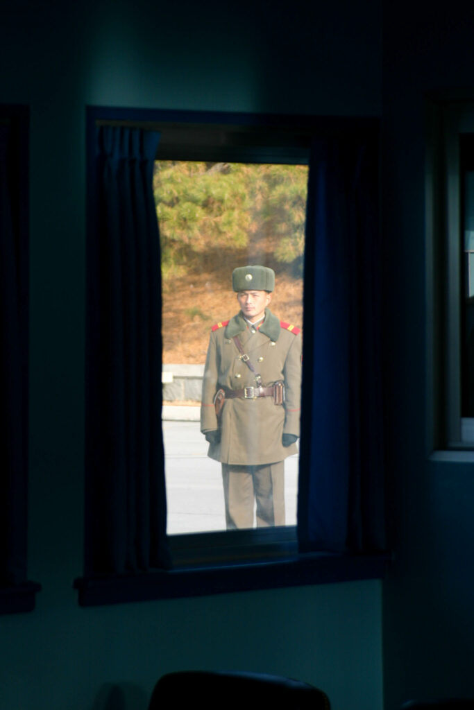 A North Korean soldier on the DMZ.