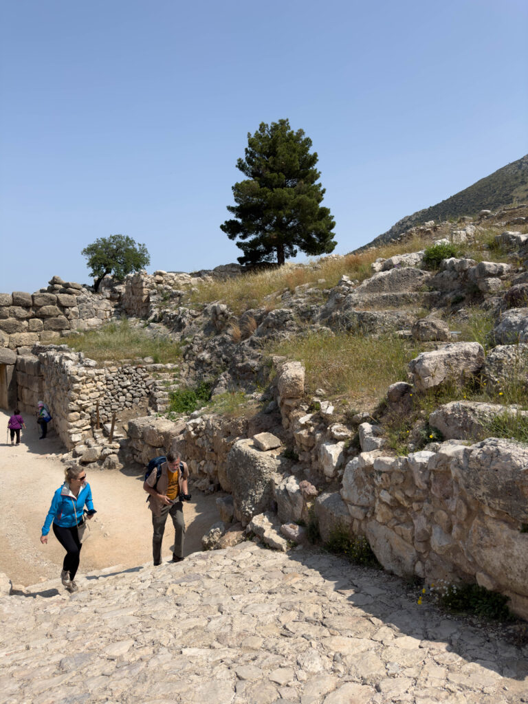 No matter where you go, there are lots of ancient stairs in the city of Mycenae.