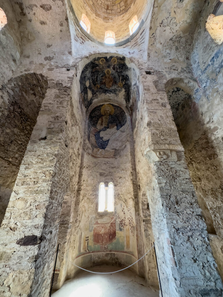 Interior of the Byzantine Church at Mystras.
