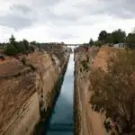 A look at the Corinth Canal.